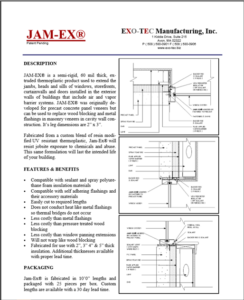 JamEx Product Data Sheet